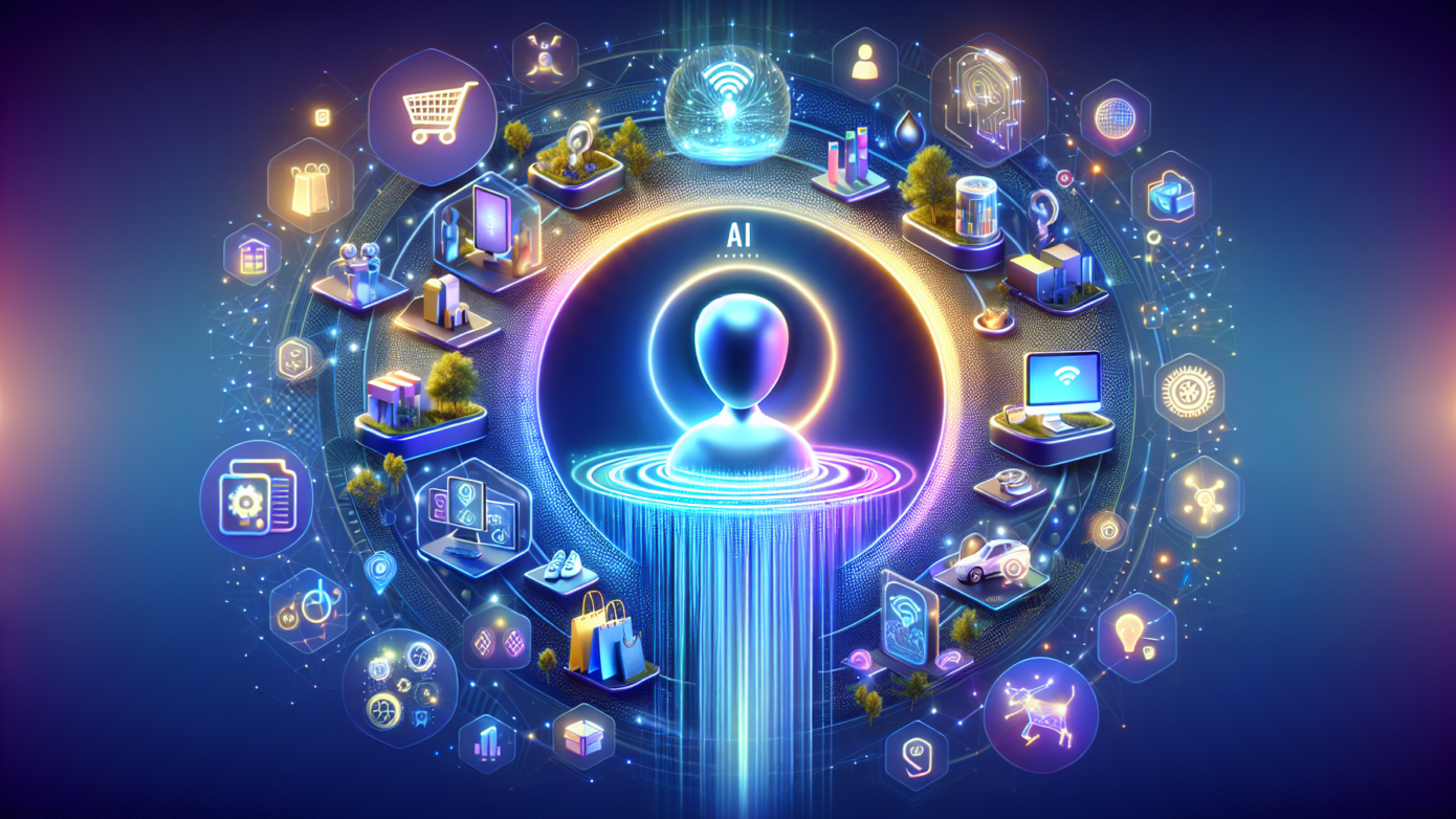 Image depicting a small business owner using social media post AI tools on a laptop to boost online shopping engagement.