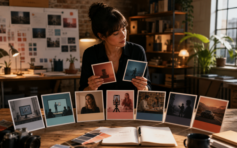 Creative director matching seven visual video formats to different small-business production jobs.